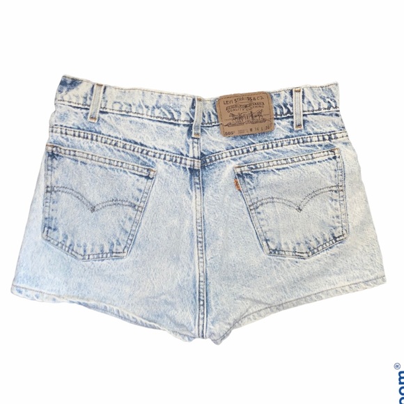 Vintage Levi’s 505 orange tab acid wash shorts